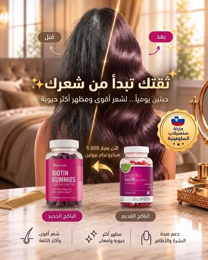 جاميز البيوتين سينسيلاب — باكيج جديد فعالية أكثر — رونق للجمال
